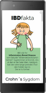 Ung med IBD illustrationer tegninger til app til Hvidovre Hospital